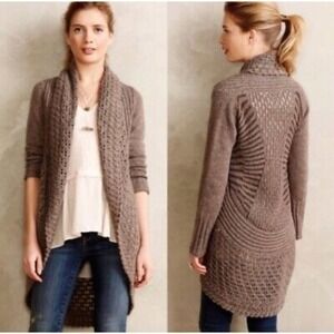 Anthropologie Angel of the North Deni Cocoon Cardigan wool blend Sweater XS